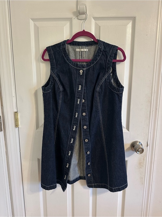 Abercrombie & Fitch Dresses & Skirts - Denim Button-Front Dress - Dark Blue